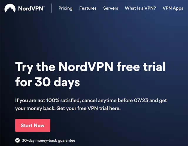 NordVPN Free 30 days